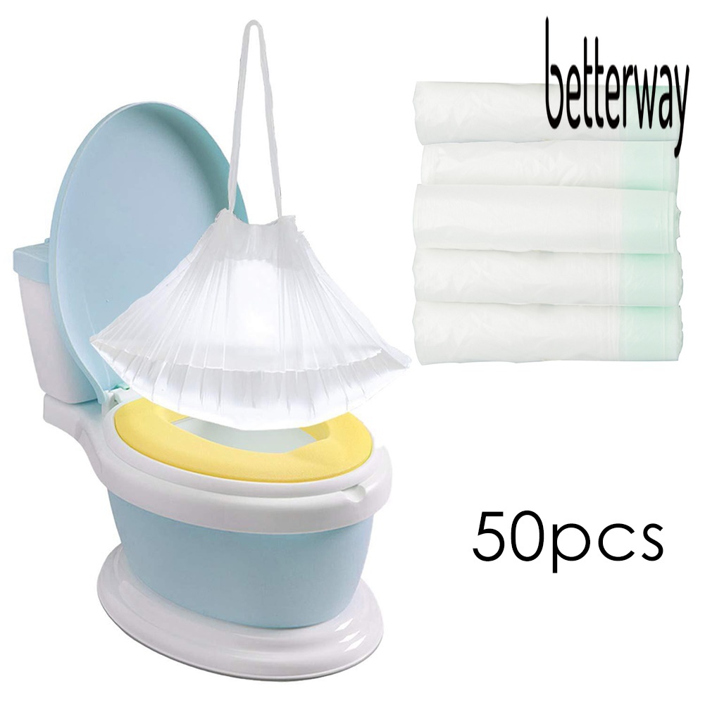 Bộ 50/5 Cuộn Túi Đi Vệ Sinh Dùng Một Lần Tiện Dụng Cho Bé