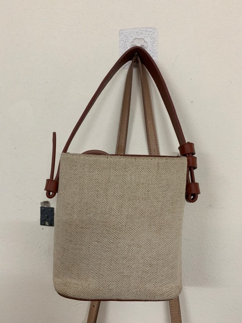 Túi giả cói dáng hộp vuông thanh lý