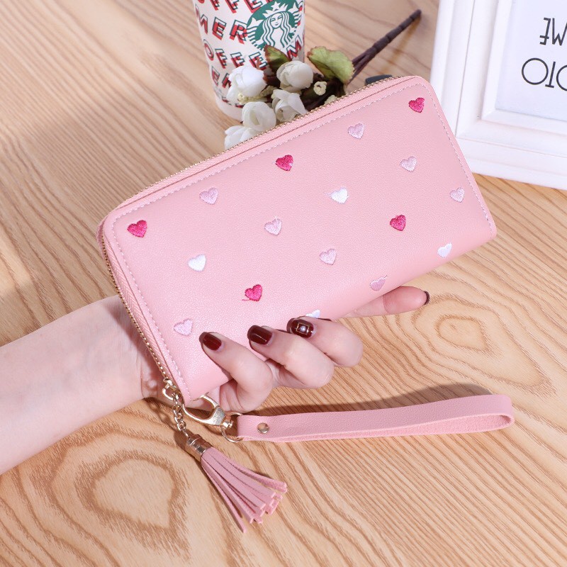 Ví nữ đựng tiền nhiều ngăn dáng dài 389 chất da cao cấp phong cách thanh lịch