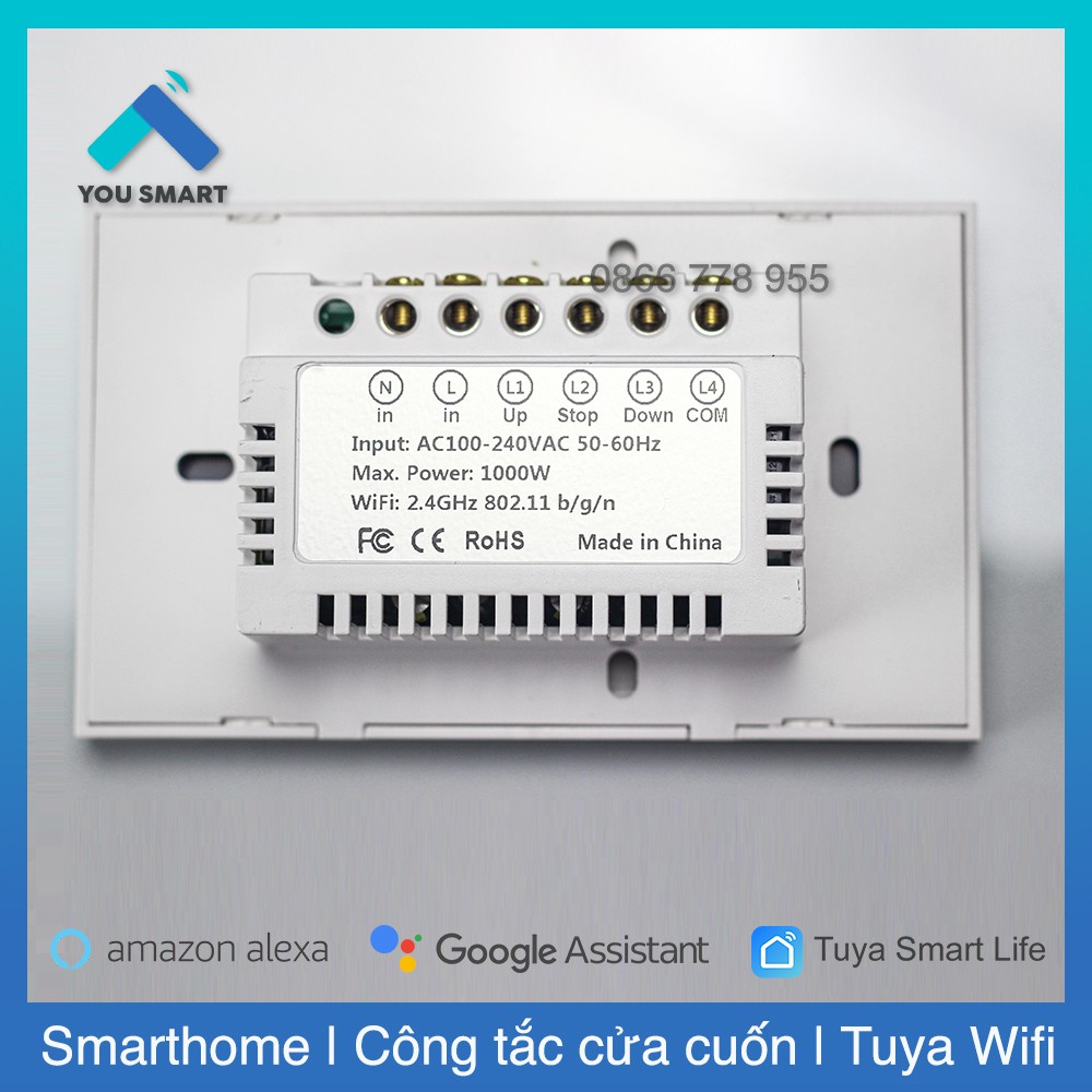 Công tắc điều cửa cuốn thông minh Tuya Smart Life (Mẫu mới 2021 full chức năng)