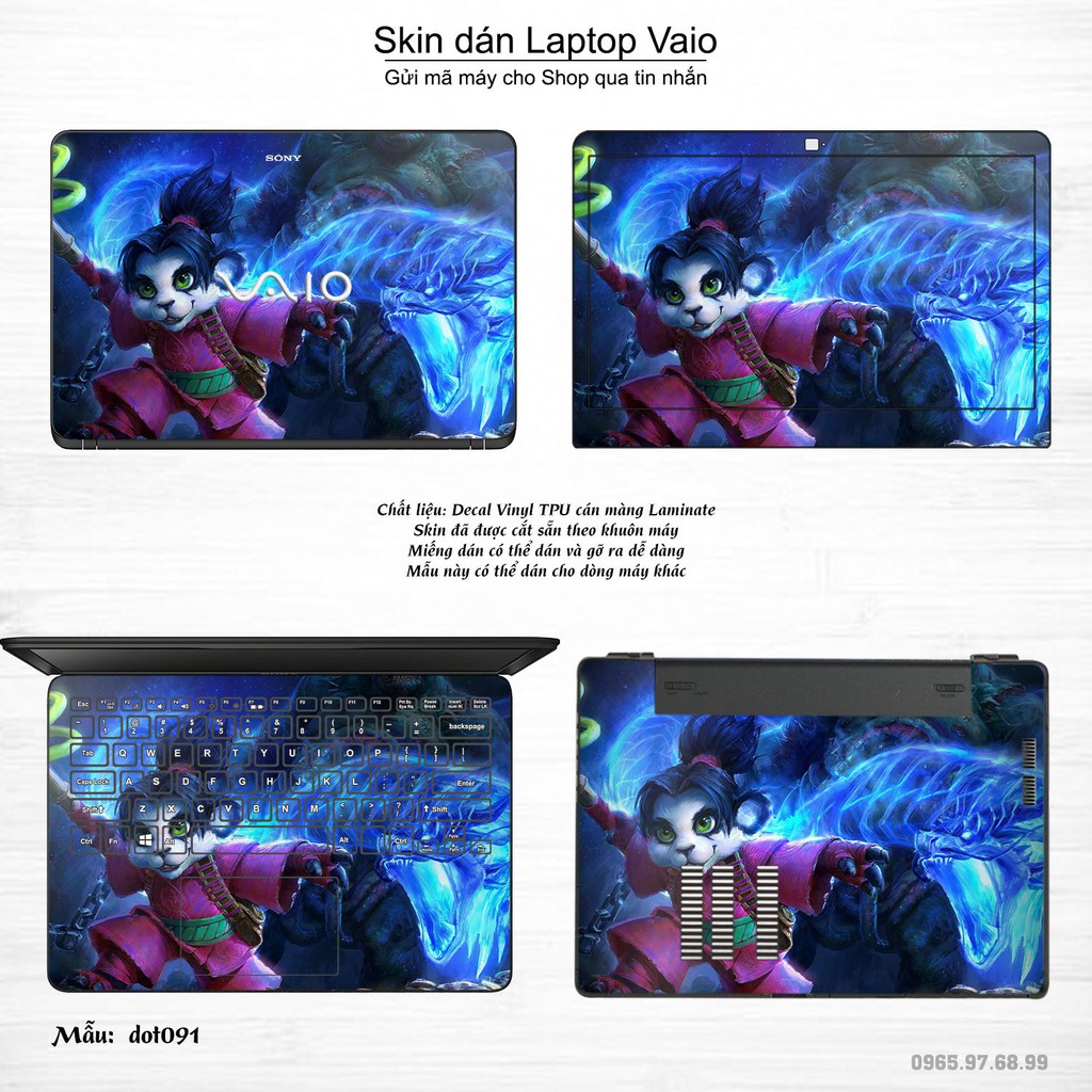 Skin dán Laptop Sony Vaio in hình Dota 2 _nhiều mẫu 15 (inbox mã máy cho Shop)