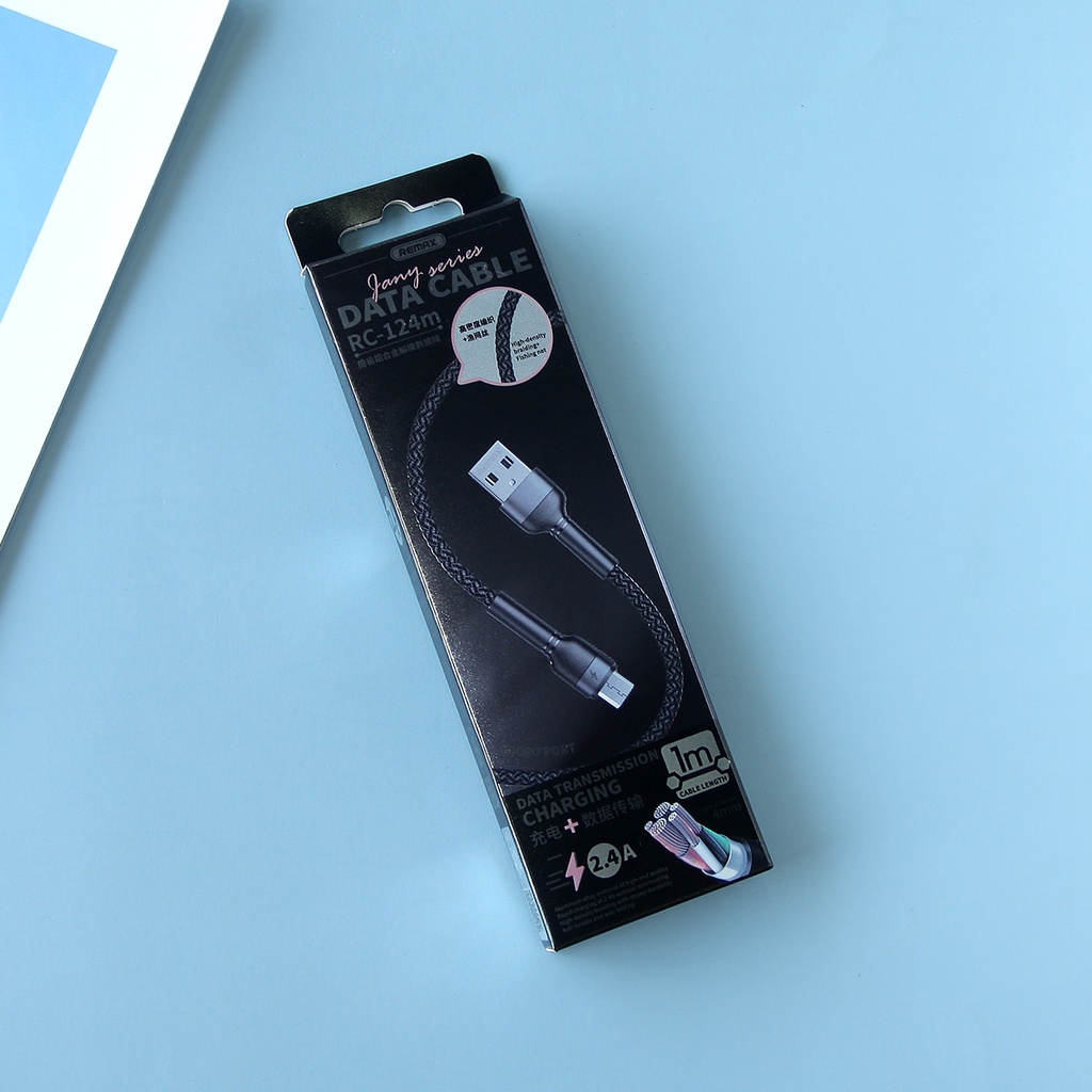 Cáp Sạc Nhanh Và Truyền Dữ Liệu USB Micro Remax Việt Nam RC-124m 12W - Bảo Hành 12 Tháng 1 Đổi 1