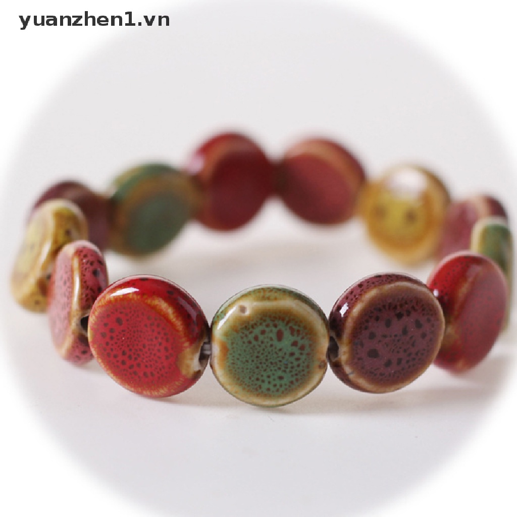 Vòng Tay Chuỗi Hạt Gốm Sứ Phong Cách Dân Tộc Thời Trang