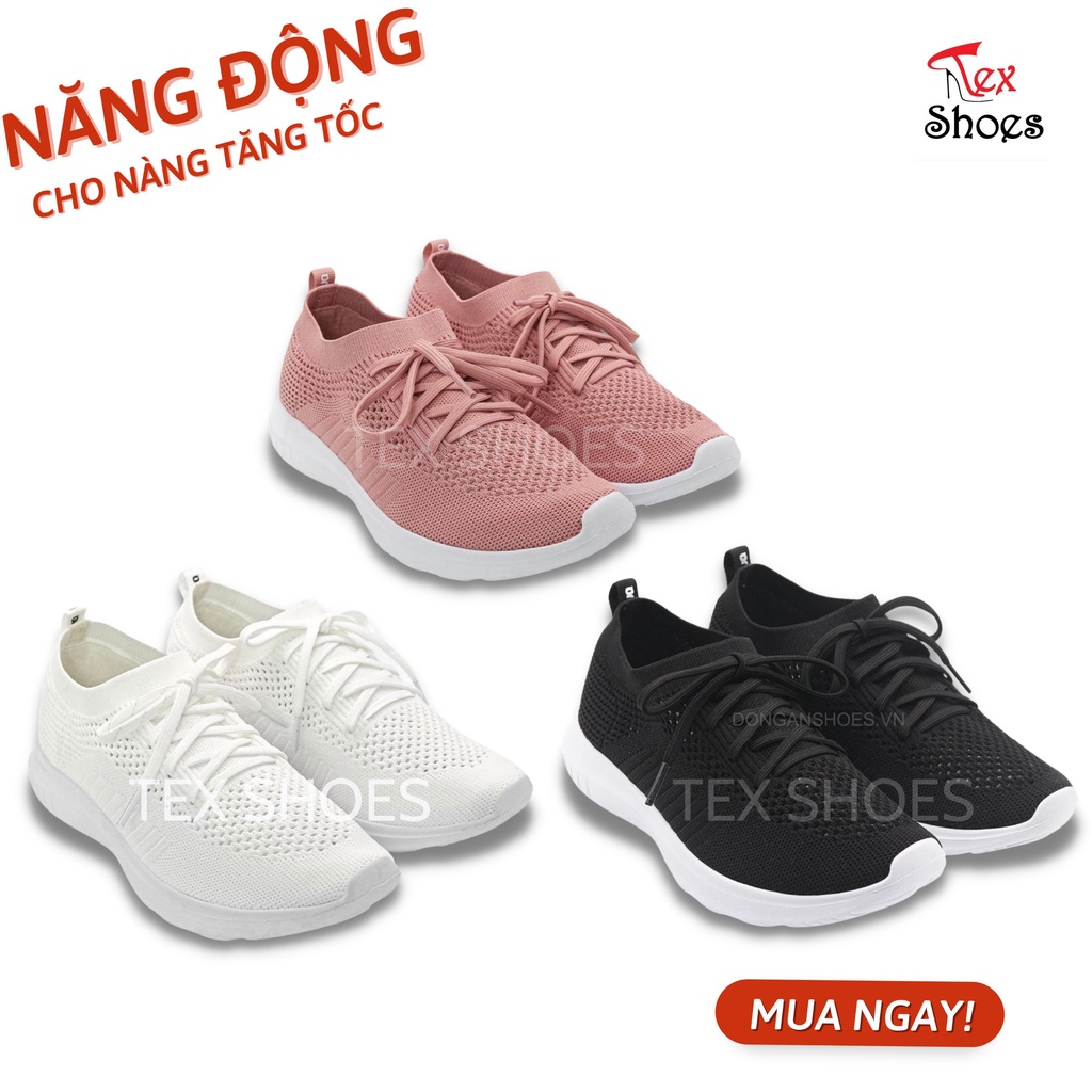 Giày thể thao nữ siêu nhẹ, giày nữ sneaker cao cấp lưới thoáng khí VNXK TEX SHOES