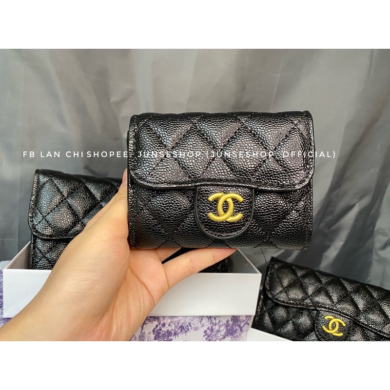 [Sẵn] Ví nữ da hạt kèm dây đeo chéo full hộp