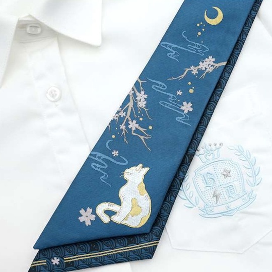 [Đặt trước]Cà vạt JK DK họa tiết mèo và hoa