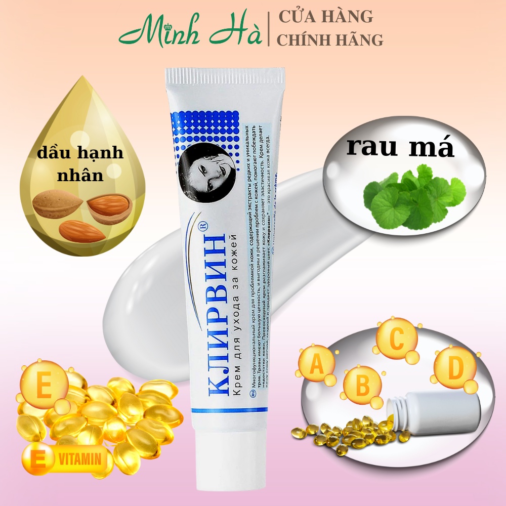Kem mờ sẹo Nga Klirvin 25g mờ sẹo, mờ rạn da