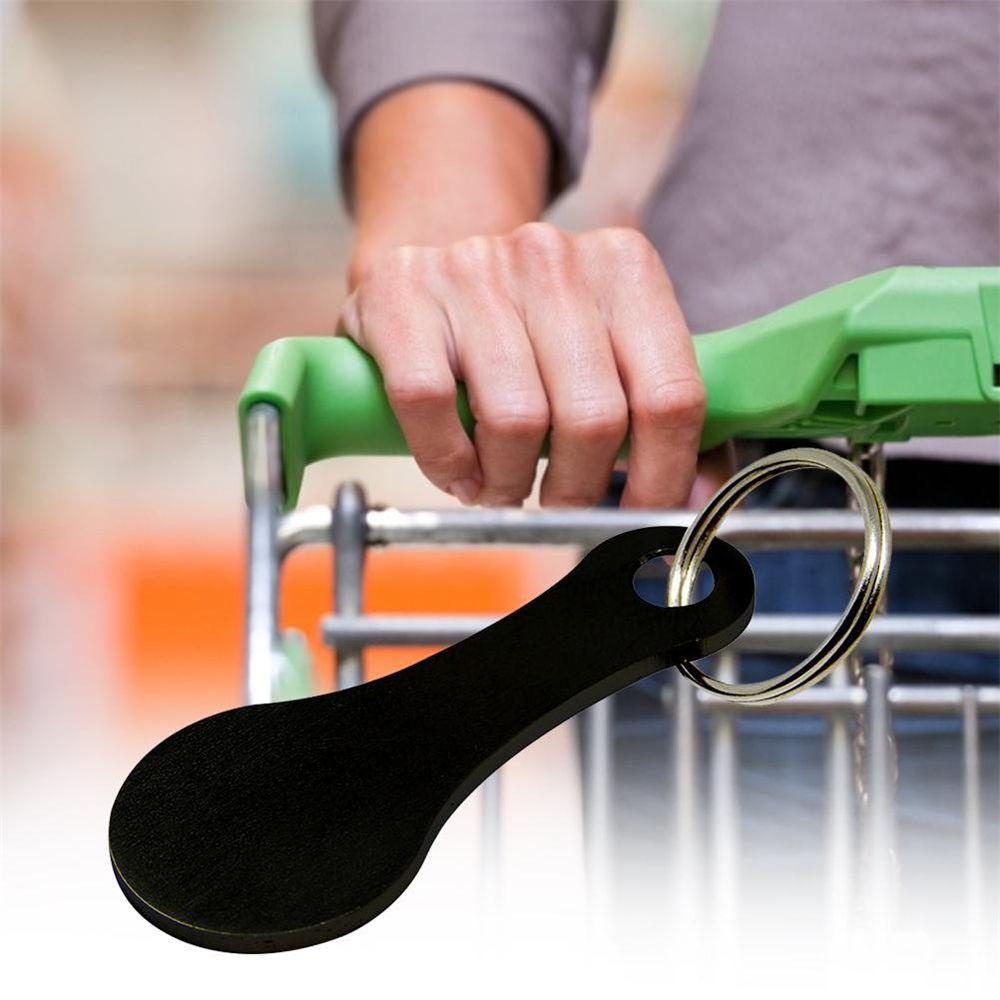 Bộ 2 Móc Treo Chìa Khóa Xe Đẩy Mua Sắm Bằng Thép Không Gỉ