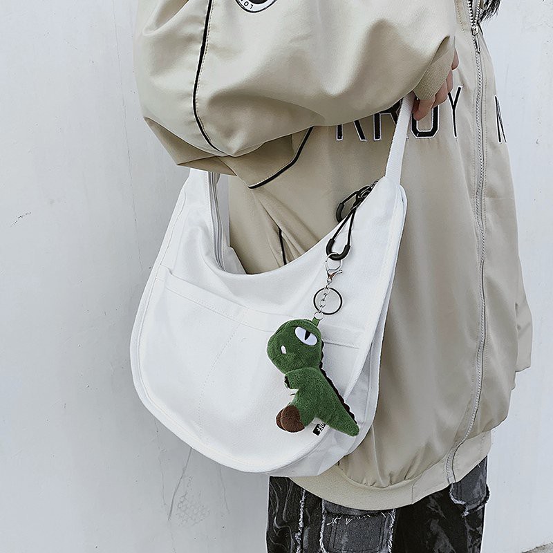 Túi Đeo Chéo Canvas Cỡ Lớn Thời Trang Hàn Quốc UNISEX 2021