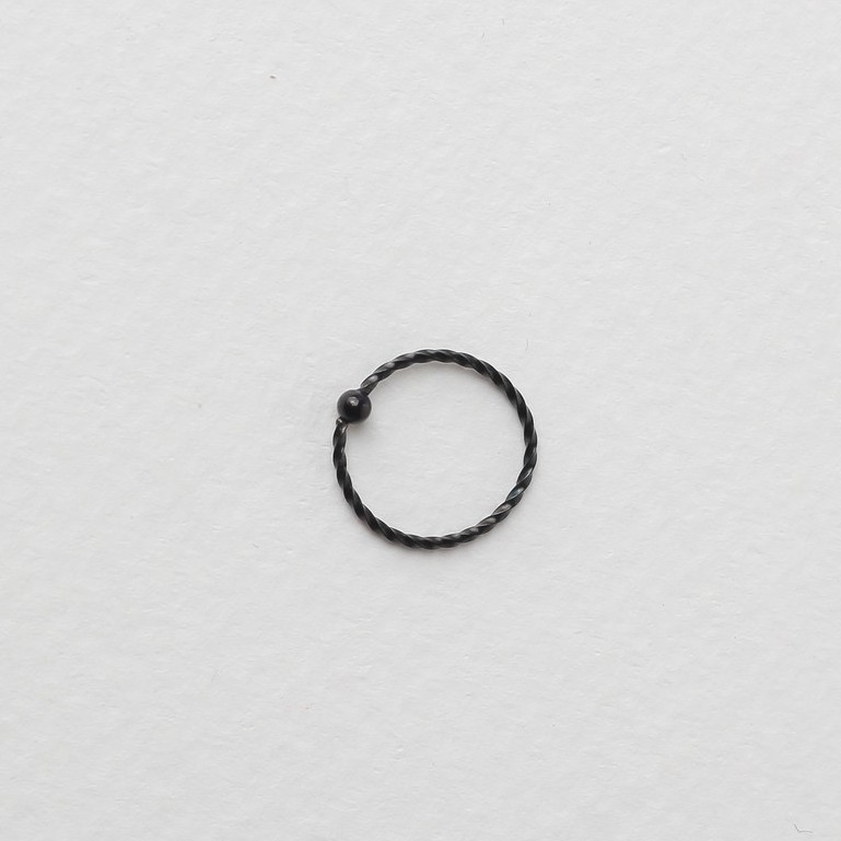 Twinkle Nose With Ball khuyên tai khuyên mũi titan tròn xoắn bi không gỉ không đen không dị ứng cho nam nữ