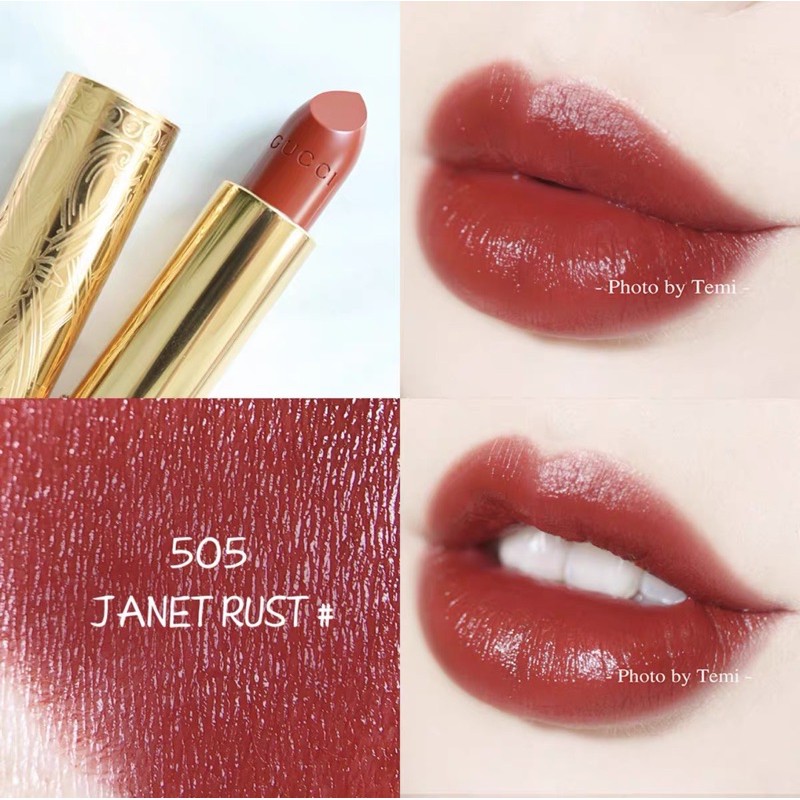 Son GUCCI MATTE LIPSTICK màu 505 cam đất hot trend MUST HAVE