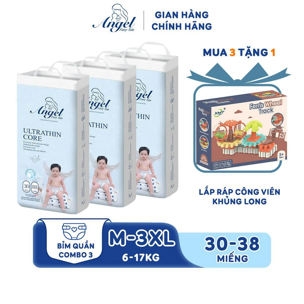 COMBO 3 Bỉm Quần ANGEL Absorbent Size M38 - L36 - XL34 - XXL32 - XXXL30