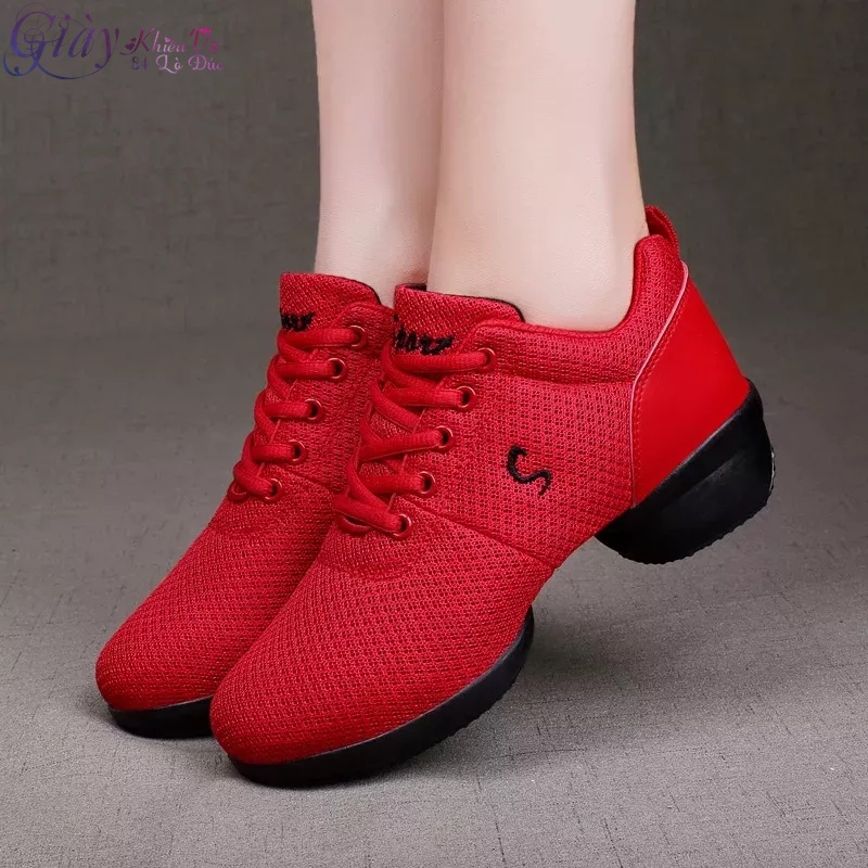 Giày Khiêu Vũ Dance Sport Dành Cho Nữ Nhiều Size Màu Đỏ - GT Sport