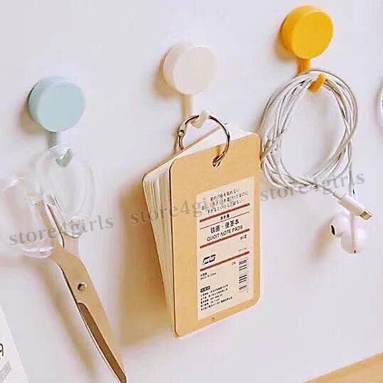 Móc Treo Đồ Tròn  Dán Tường Đa Năng Gắn Trang Trí Decor Nhà Cửa Nhiều Màu Sắc Store4girls