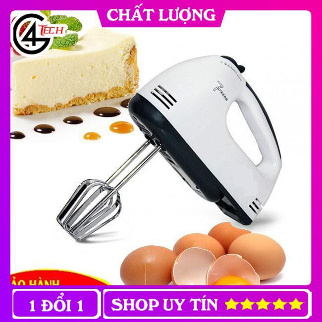 Máy đánh trứng cầm tay Cao cấp 7 cấp độ cực mạnh dùng đánh trứng, khuấy cafe, trộn bột, đánh kem Bảo hành 6 tháng