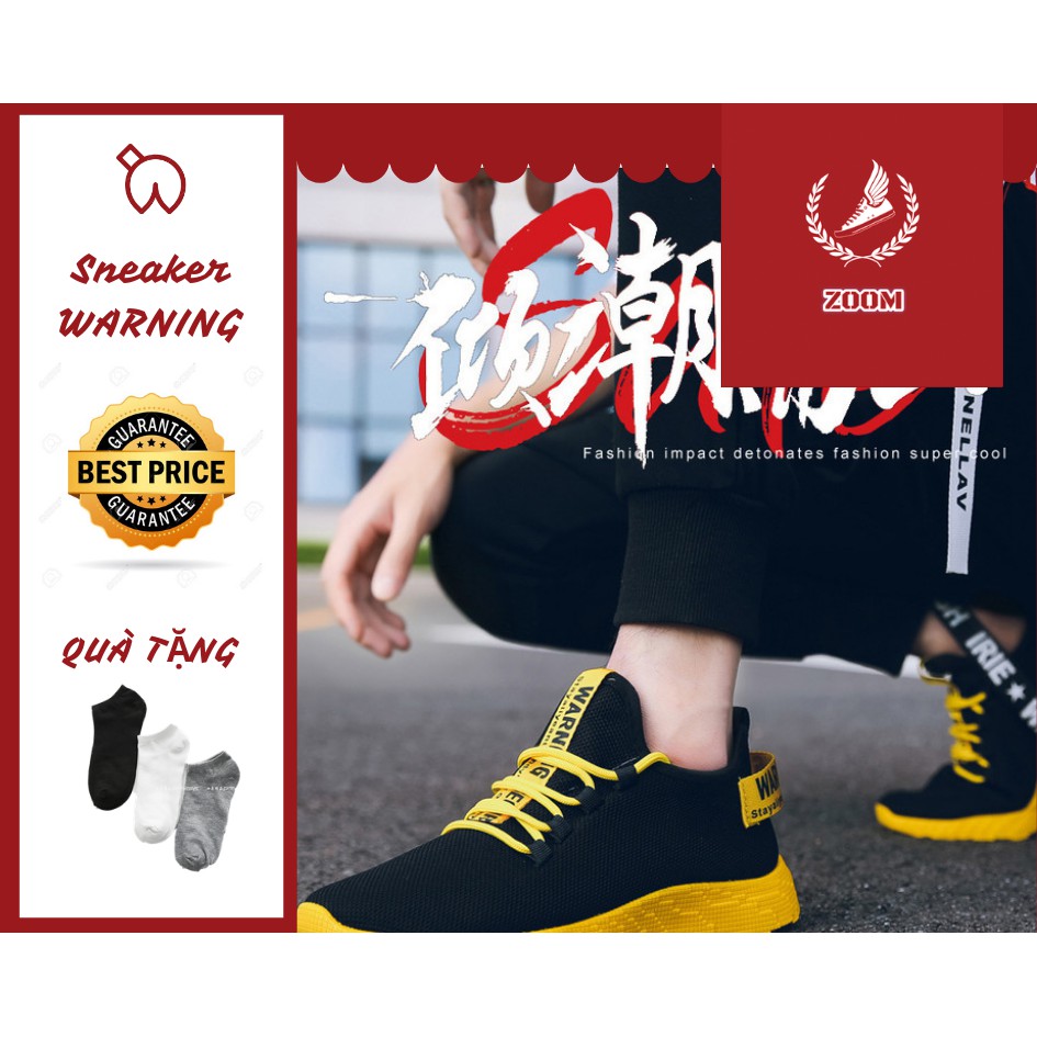 [ZooM] Giày Thể Thao Sneaker WARNING_LOẠI 1_Kèm Quà Tặng