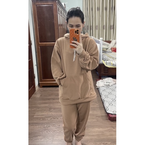 Set Nỉ Nâu - quần boom,áo hoodie | BigBuy360 - bigbuy360.vn