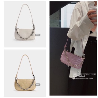 TÚI KẸP NÁCH QUAI XÍCH BẠC ( kèm hình thật )