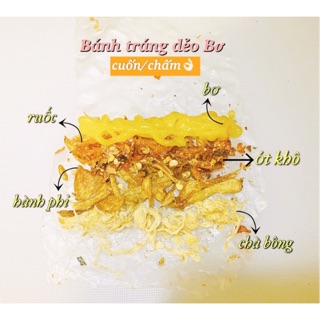Bánh tráng dẻo cuốn Bơ, chấm Me
