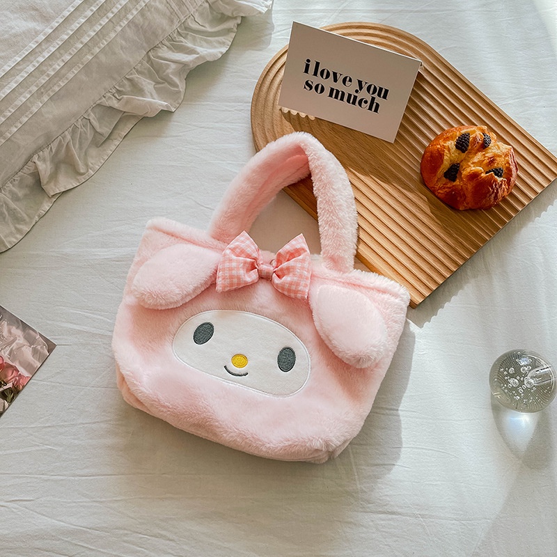 Túi cầm tay hình Cinnamoroll nhồi bông mềm mại đáng yêu