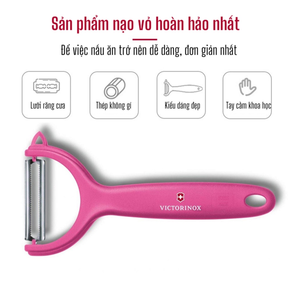 Nạo rau củ Victorinox lưỡi thẳng inox không gỉ [Nhập Đức]