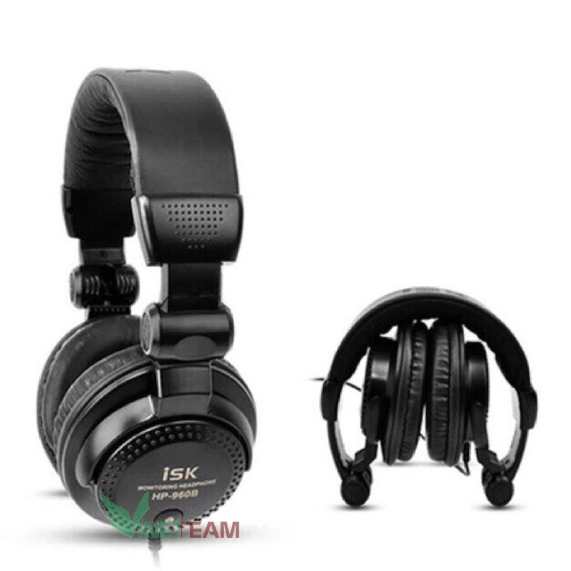 Tai Nghe Kiểm Âm Chuẩn Phòng Thu Tai Nghe Chụp Tai Có Dây, Tai Nghe ISK HP960B Cao Cấp Chính Hãng