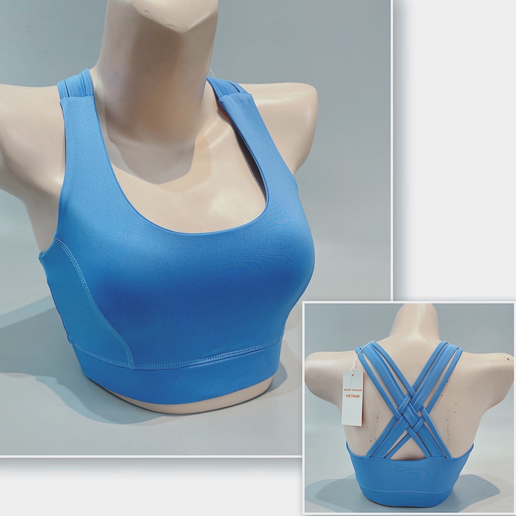 Bra phối 6 dây chất thun co giãn thấm hút mồ hôi nhiều màu sắc - Yoga An Viên