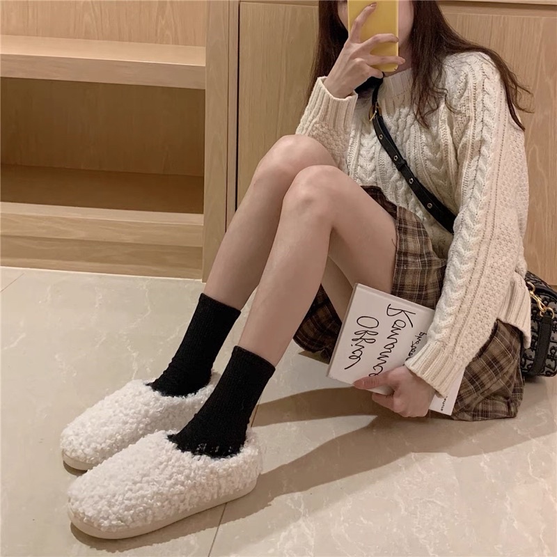 Giày bông phong cách Hàn Quốc