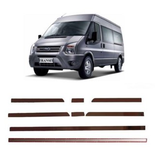 Bộ nẹp sườn trang trí xe ford transit đời 2014-2018 bằng inox