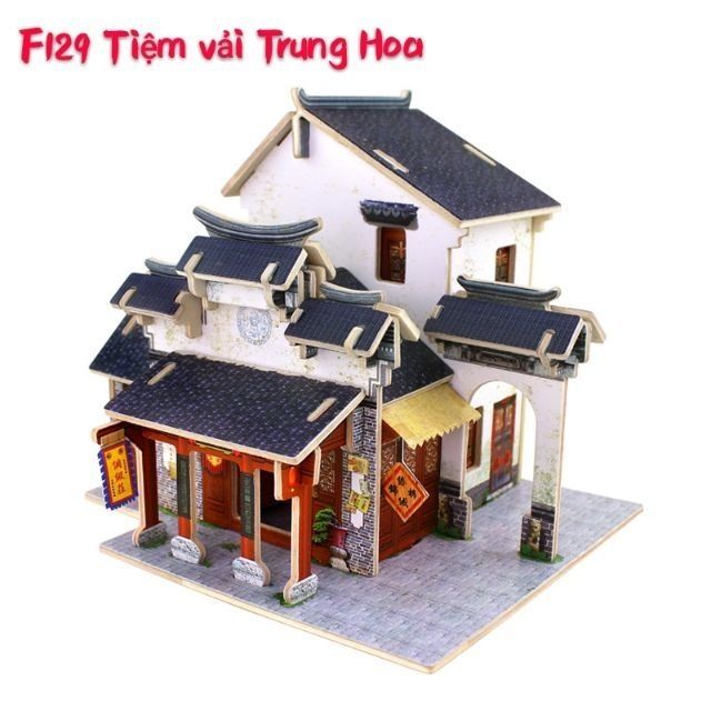 Mô hình nhà gỗ lắp ráp 3D theo khớp - Phong cảnh Trung Quốc F128 F129 F130 F131
