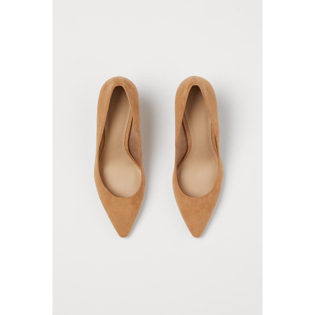 Giày cao gót nâu nhạt HM H&M sz 38_hàng chính hãng authentic