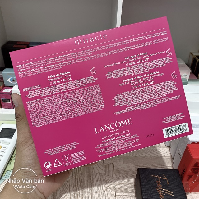 Set nước hoa lancôme miracle 30ml