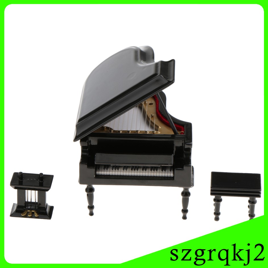 Đàn Piano Mini Tỉ Lệ 1 / 12 Trang Trí Nhà Búp Bê