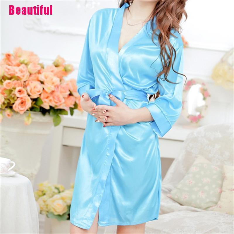 Vn Áo Choàng Ngủ Vải Lụa Quyến Rũ
