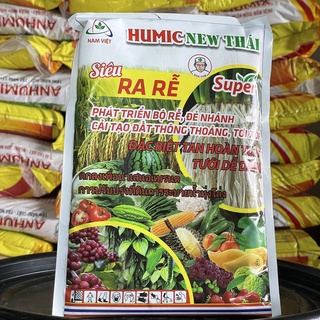 Siêu ra rễ humic new thái 1kg phân bón sinh học siêu humic 1kg phát triển bộ rẽ, đẻ nhánh cải tạo đất thông thoáng ,tơi