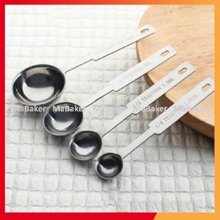 [Freeship] Bộ thìa đong inox cao cấp 4 chiếc - MaBaker