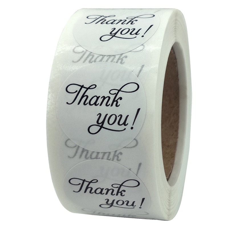 Cuộn 500 Nhãn Dán Chữ Thank You Trang Trí Sổ Tay