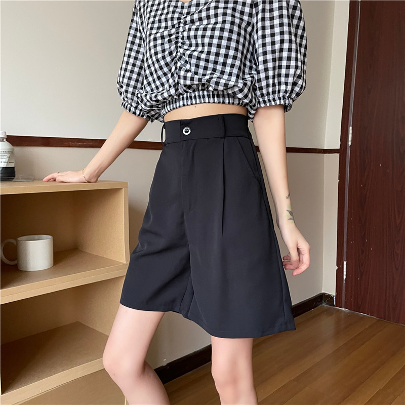 SUXI Quần Short Nữ Lưng Cao Thời Trang Hàn