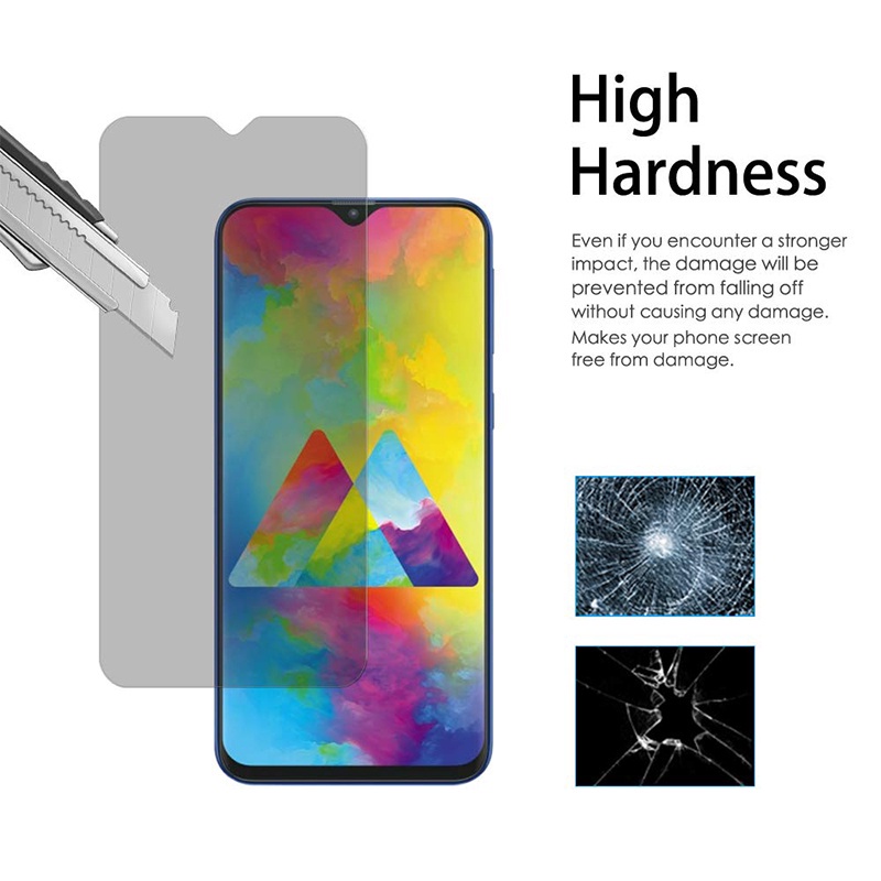 Kính Cường Lực Chống Nhìn Trộm Kèm Phụ Kiện Cho OPPO A12 A15 A5S A7 A92 A54 A74 Realme C12 C15 C21