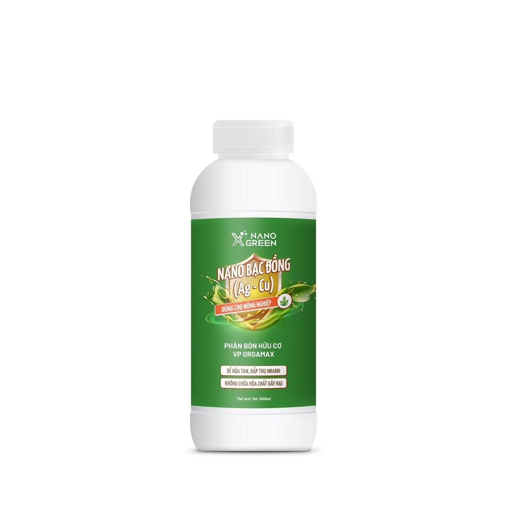 Nano Xgreen Nano Bạc Đồng (Ag-Cu) 100ml AHT Corp - Phân bón hữu cơ chuyên dùng trong nông nghiệp - XGAC100