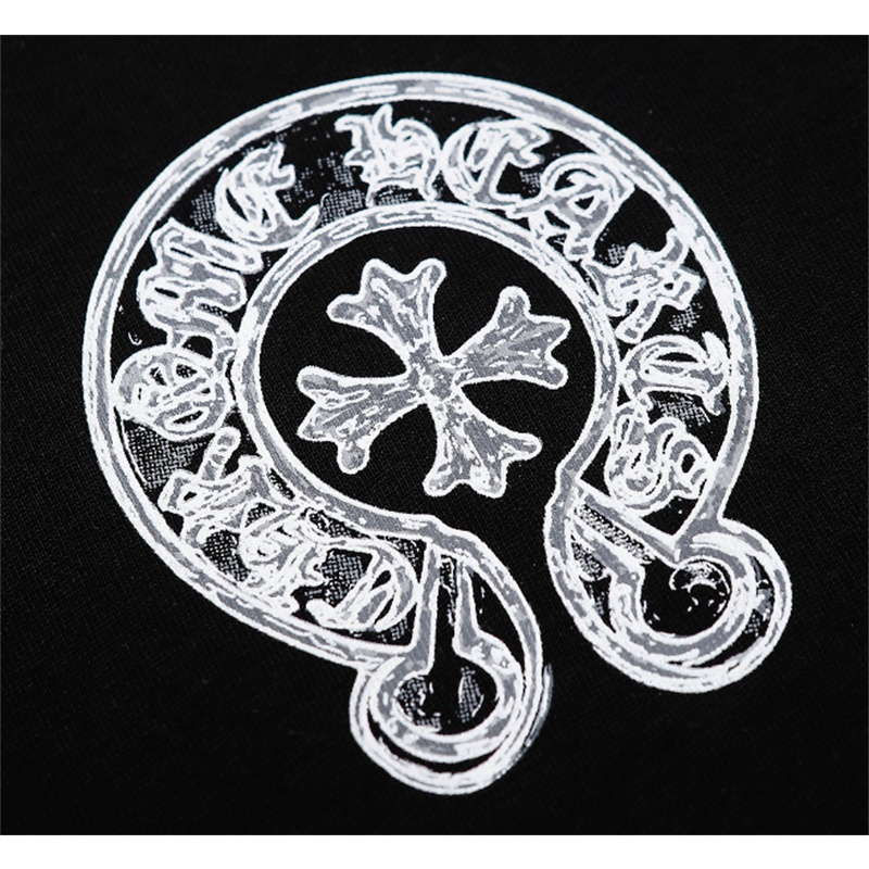 Áo Thun Cotton Tay Ngắn Dáng Rộng In Hình Chrome Heart Phát Sáng Thời Trang Cho Cặp Đôi