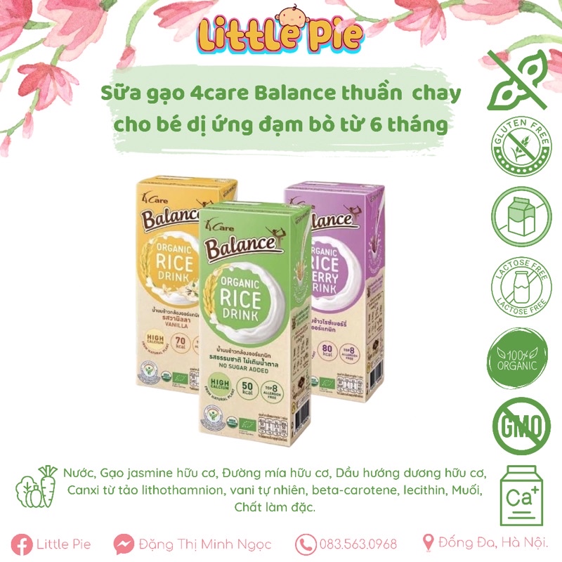 Sữa gạo hữu cơ Balance Thái Lan cho bé từ 6 tháng - Date t3 thumbnail