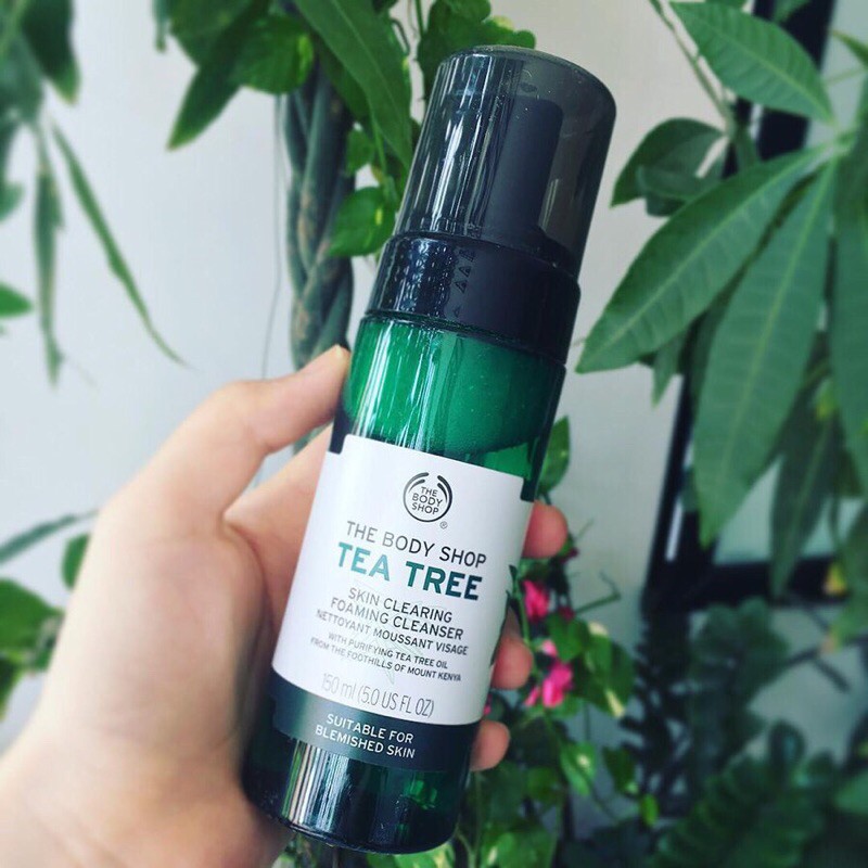 Sữa Rửa Mặt Cho Da Dầu Mụn The Body Shop Tạo Bọt Tea Tree SKin Clearing Foaming Cleanser 150ml Topcosmetics