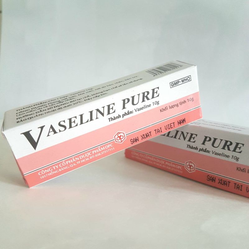 Kem Vaseline Pure OPC trị khô môi, khô da (tuýp 10g) - Đông Anh Pharma