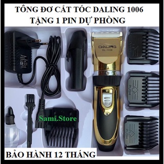 Tông đơ cắt tóc daling 1006 - tặng kèm 1 pin dự phòng - 8 phụ kiện