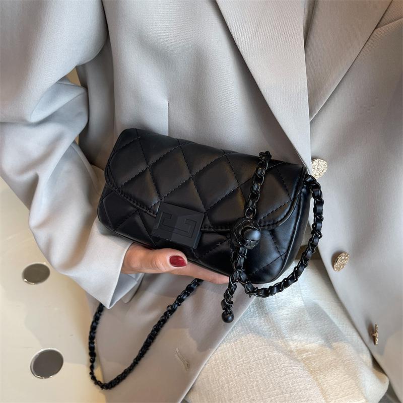 Túi Đeo JASMIN NOIR Chéo Họa Tiết Caro Dây Xích Thời Trang Cho Nữ