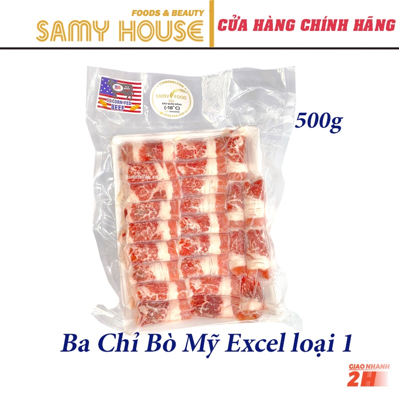 [Tokbokki.com] Ba Chỉ Bò Mỹ chất lượng thơm ngon 500g/khay