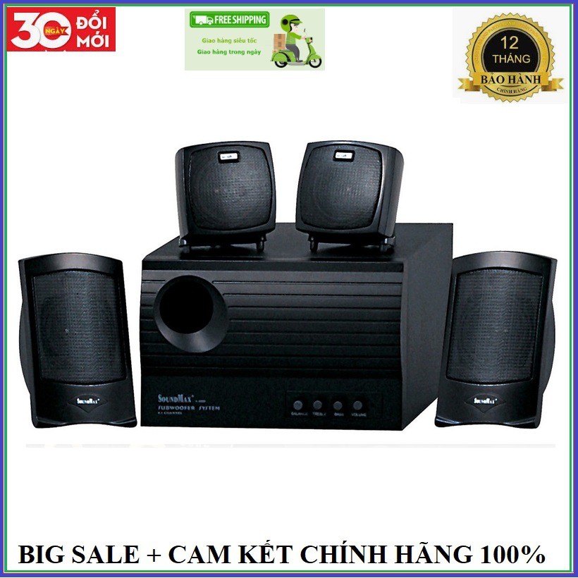 Loa vi tính SOUNDMAX A4000 (4.1) 60W - Hàng Chính Hãng