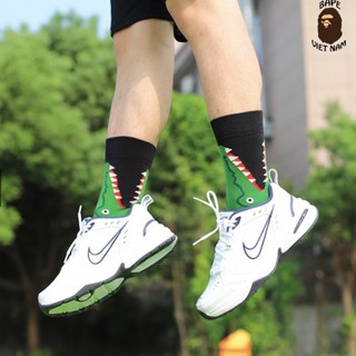 [FREESHIP] Tất/Vớ Unisex hình Cá Sấu cắn chân chất liệu Cotton dễ thương, cá tính màu đen phối xanh Bape Việt Nam