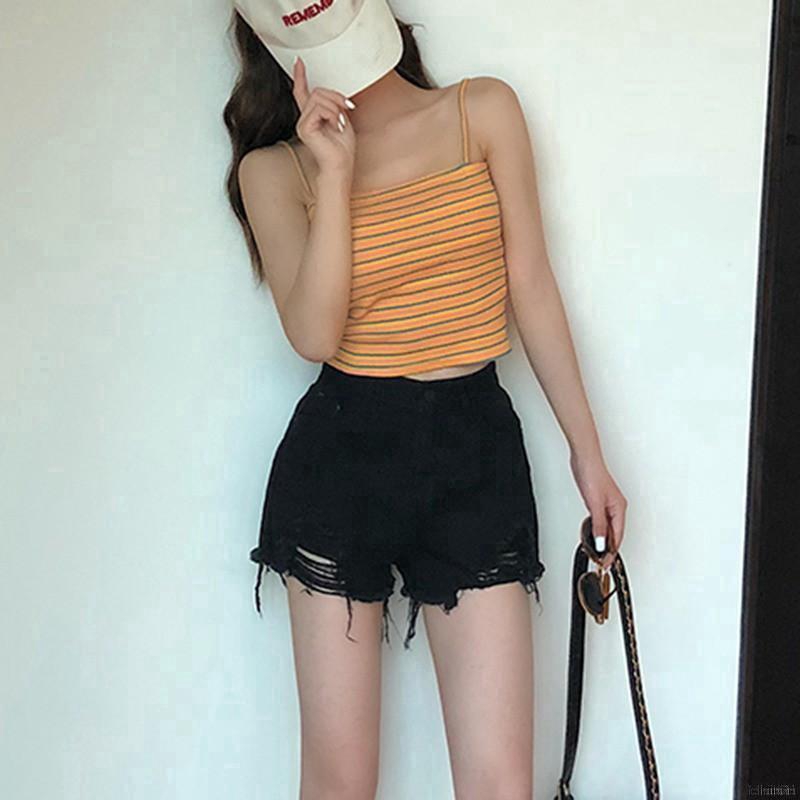 Áo 2 dây croptop kẻ sọc thời trang cho nữ
